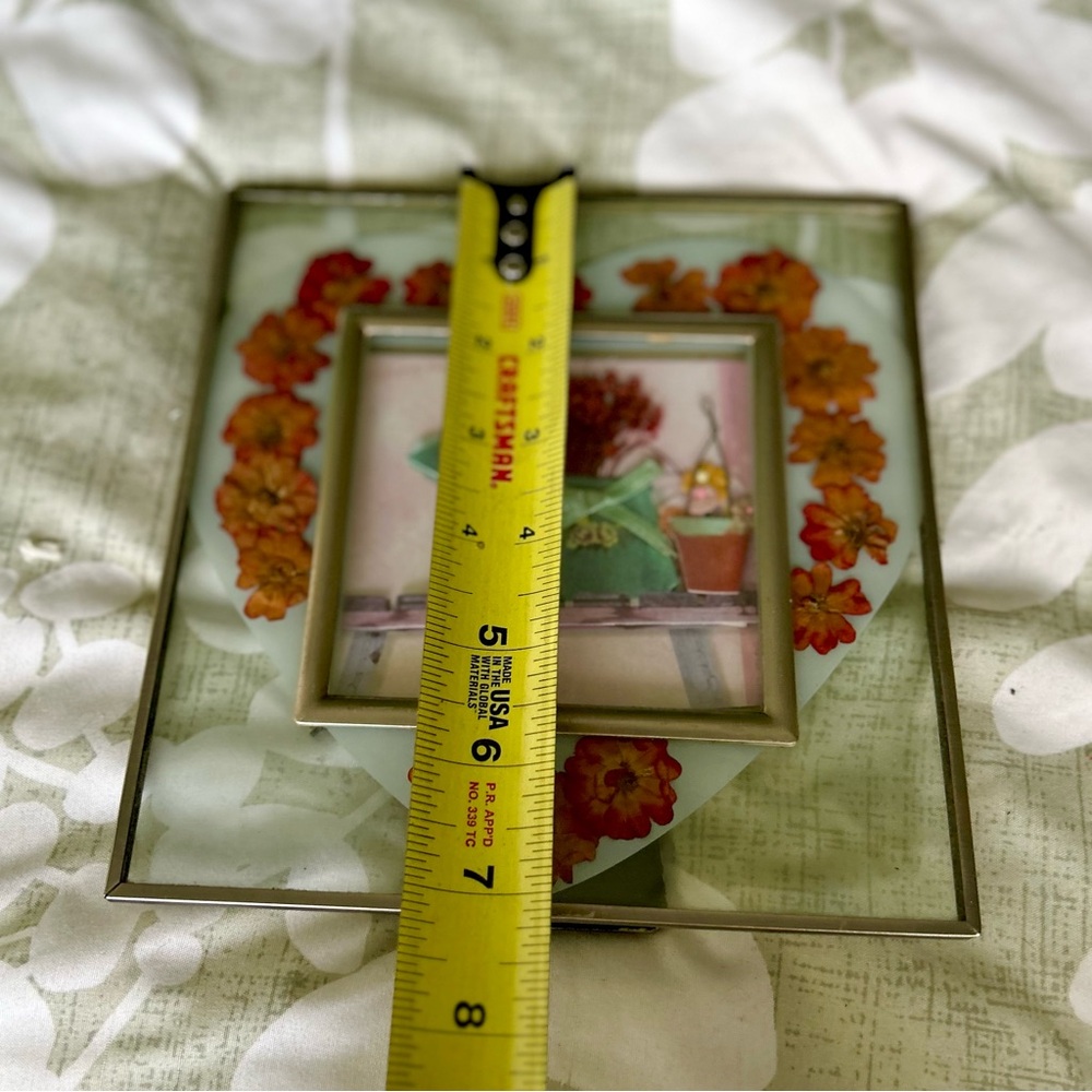 VTG Encased Dried Pressed Florals Cottagecore Garden Glass Art Decor - Picture 5 of 7